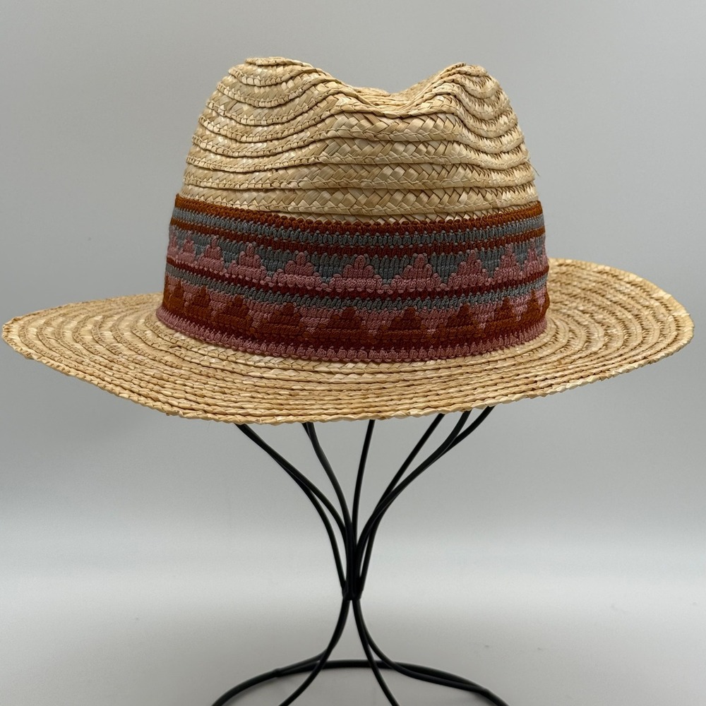The Hats Company Filippo Catarzi Straw Fedora Hat Made in Italy Boho Band